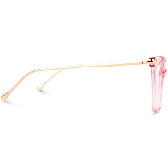 ZEELOOL Pale Pink -5.00 Prescription Large Catseye Frame Fashion Glasses - Picture 5 of 15